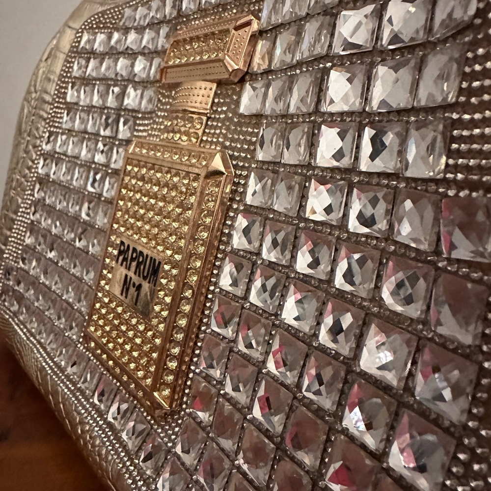 Gold Croc-Embossed Satchel - Picture 3 of 7